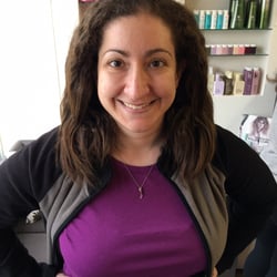 Aim & Ailie Hair Boutique - Before - long scraggly hair, growing out a severe relaxer on my naturally very curly hair.