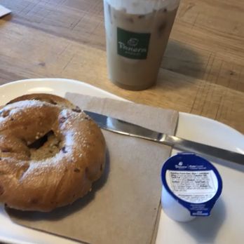 Panera Bread - french toast bagel with caramel frappe and cream cheese, - Sandwiches Near Me - Murfreesboro, Tennessee