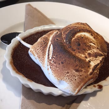 Bazille at Nordstrom - Chocolate pot de creme with marshmallow topping. - New American Near Me - Jacksonville, Florida