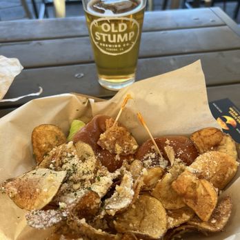 Old Stump Brewing - Sliders and garlic chips - Breweries Near Me - North Pomona, California Old Stump Brewing - Sliders and garlic chips - Breweries Near Me - North Pomona, California