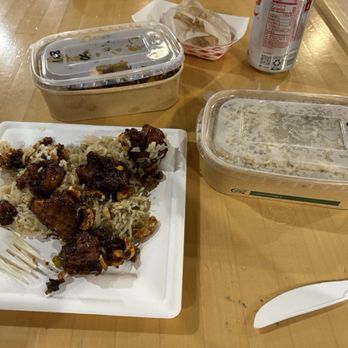 Desi Chowrastha - Herndon - My meal: dragon cauliflower, rice pilaf, drink - Indian Near Me - Herndon, Virginia Desi Chowrastha - Herndon - My meal: dragon cauliflower, rice pilaf, drink - Indian Near Me - Herndon, Virginia