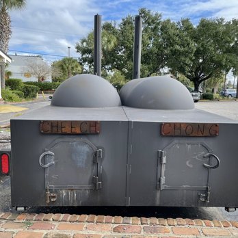 Bessinger's BBQ - Two Smokers - Cheech and Chong! - Barbeque Near Me - Charleston, South Carolina