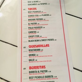 Tacombi - Menu 9/23/20 - Mexican Near Me - Brooklyn, New York Tacombi - Menu 9/23/20 - Mexican Near Me - Brooklyn, New York