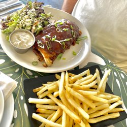 Kaleo's Bar and Grill - Guava bbq ribs are the best!!!! $26 and lucked out with it being the special as not on menu this location. Got salad in place of slaw.