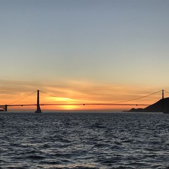 Bay Breeze Charters - Sunset of Golden Gate Bridge - Boating Near Me - Sausalito, California