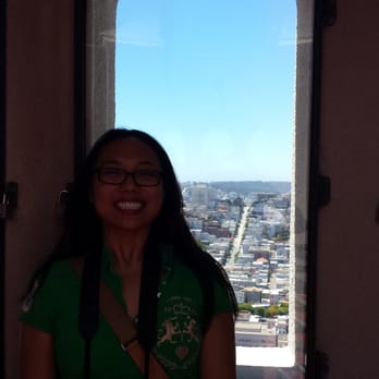 Coit Tower - 2014 - Observation deck. Up close, the widows are a little hazy, and closed. So much for a "360-degree view" of SF. - Landmarks & Historical Buildings Near Me - San Francisco, California
