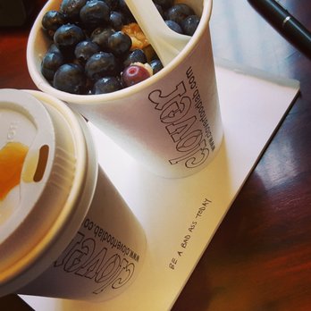 Clover Food Lab - Blueberries with my oatmeal and Guatemalan pour over coffee. Yes. - Sandwiches Near Me - Boston, Massachusetts