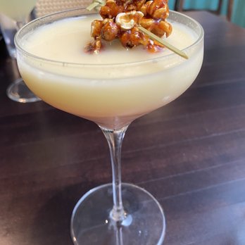 COLAB Kitchen - Mezcal Popcorn drink - New American Near Me - Stuart, Florida