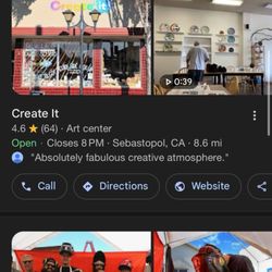 Create It! - Hours that are listed that are not correct. They close at 6 pm.
