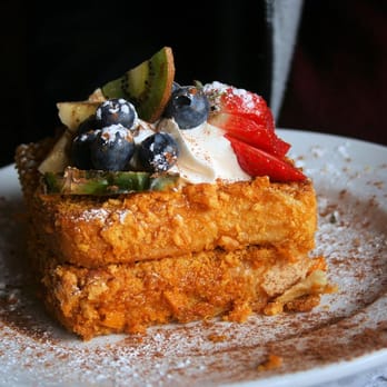 Blue Moon Cafe - Short stack of Cap'n Crunch French Toast. - Breakfast & Brunch Near Me - Baltimore, Maryland