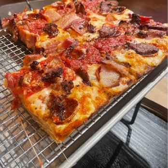 Emmy Squared Pizza - Hell's Kitchen - Meatsiah Pizza from Emmy Squared Pizza (Detroit Style) - Pizza Near Me - New York, New York