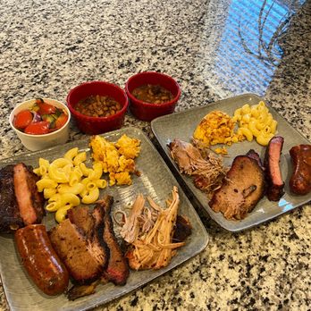 Stiles Switch BBQ & Brew - Two 2 meat plates - Barbeque Near Me - Cedar Park, Texas Stiles Switch BBQ & Brew - Two 2 meat plates - Barbeque Near Me - Cedar Park, Texas