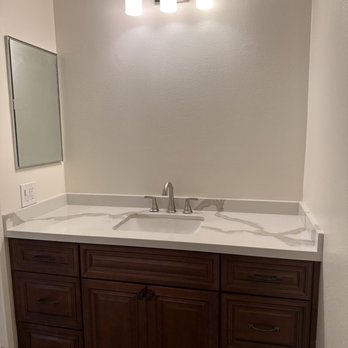 ARC Construction & Remodeling - New bathroom countertop/cabinets/lighting - General Contractors Near Me ARC Construction & Remodeling - New bathroom countertop/cabinets/lighting - General Contractors Near Me
