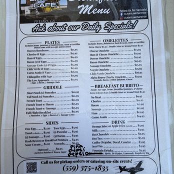 Flight Line Café - Menu 7/2026 - Breakfast & Brunch Near Me - Fresno, California Flight Line Café - Menu 7/2026 - Breakfast & Brunch Near Me - Fresno, California