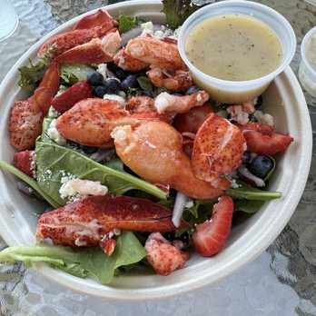 Loon's Nest Restaurant - Berry salad, lobster, lemon vinaigrette - Seafood Near Me - Lovell, Maine