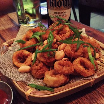 Barn Joo 35 - Calamari and nuts - dipping sauce is a must, or you won't taste the wasabi - Korean Near Me - New York, New York Barn Joo 35 - Calamari and nuts - dipping sauce is a must, or you won't taste the wasabi - Korean Near Me - New York, New York