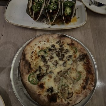 Monkeypod Kitchen by Merriman - Bulgogi Pork Tacos & wild mushroom truffle oil pizza - New American Near Me - Kihei, Hawaii Monkeypod Kitchen by Merriman - Bulgogi Pork Tacos & wild mushroom truffle oil pizza - New American Near Me - Kihei, Hawaii