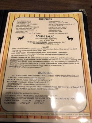 Menu photo 7 Whitetails Restaurant Lincoln, MI