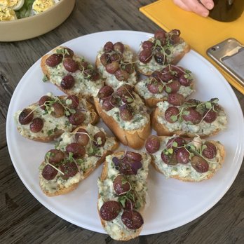 Block 23 - Bleu cheese and roasted grape bruschetta - American Near Me - Oklahoma City, Oklahoma Block 23 - Bleu cheese and roasted grape bruschetta - American Near Me - Oklahoma City, Oklahoma