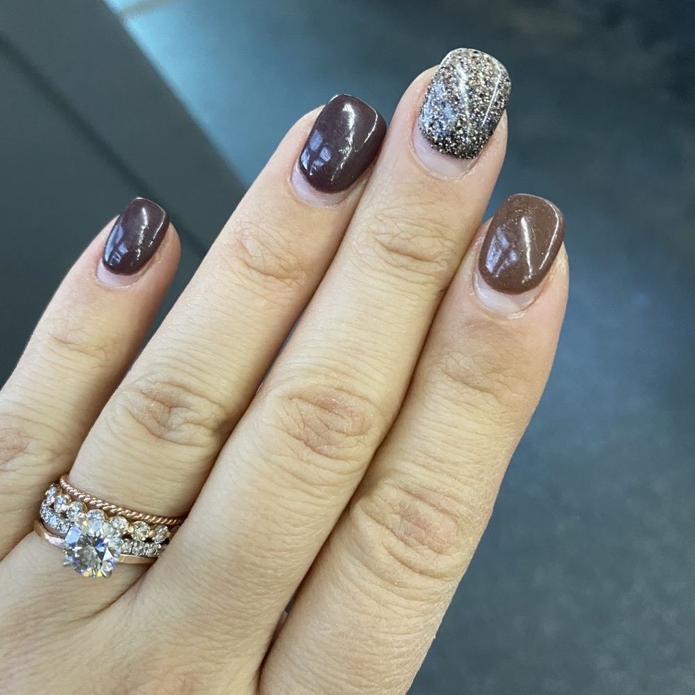 J&K Nails Center - SNS dip powder manicure after almost 4 weeks of growth. Note that all nails are intact and no chipping or lifting had occurred. - Nail Salons Near Me - Maspeth, New York J&K Nails Center - SNS dip powder manicure after almost 4 weeks of growth. Note that all nails are intact and no chipping or lifting had occurred. - Nail Salons Near Me - Maspeth, New York