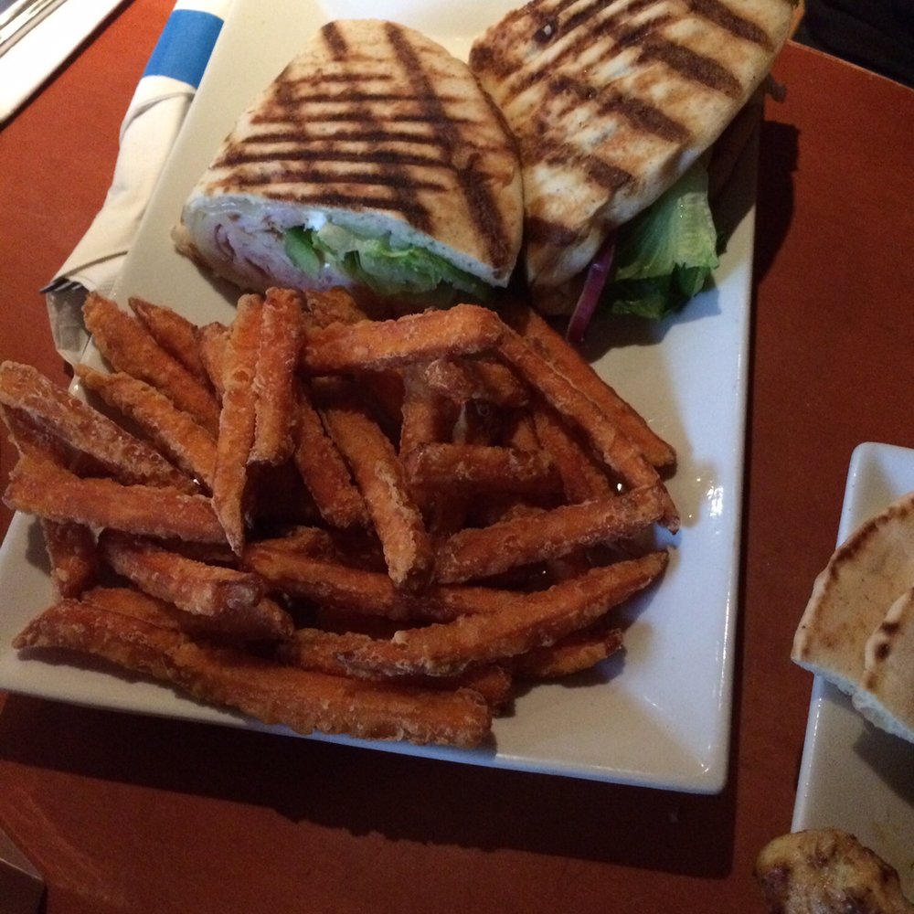 Omonia Cafe - Panini with sweet potatoes fries - Bakeries Near Me - Brooklyn, New York Omonia Cafe - Panini with sweet potatoes fries - Bakeries Near Me - Brooklyn, New York