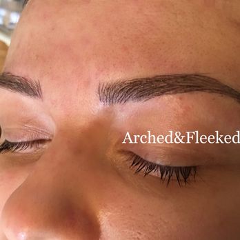Arched and Fleeked - These eyebrows are 60% microbladed - Permanent Makeup Near Me - Toronto, Ontario