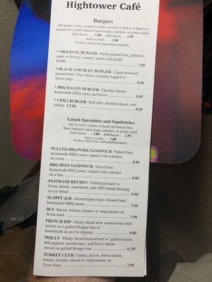 Menu photo 2 Hightower Café Olathe, CO