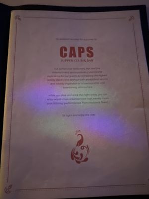 Menu photo 4 CAPS Supper Club & Bar Houston, TX