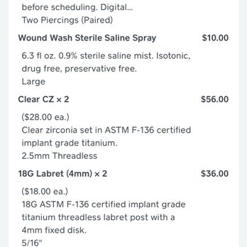 Amory Body Arts - Receipt - Piercing Near Me - Santa Cruz, California Amory Body Arts - Receipt - Piercing Near Me - Santa Cruz, California