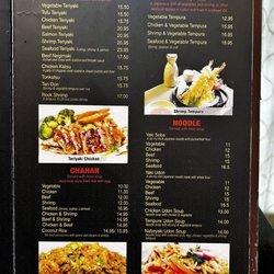SUMO Steak & Sushi - Menu as of date posted