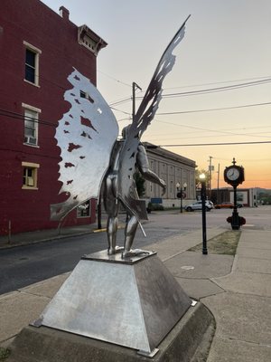 Mothman Statue and Marker by null