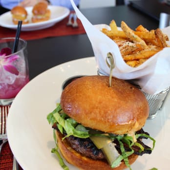 Fire Restaurant & Lounge - Hamburger with truffle fries - New American Near Me - Denver, Colorado Fire Restaurant & Lounge - Hamburger with truffle fries - New American Near Me - Denver, Colorado