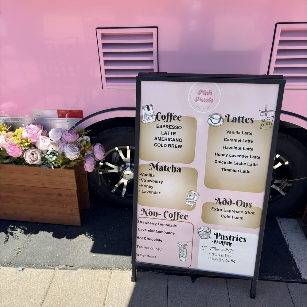 Pink Petals Mobile Cafe - Menu 5/2026 - Coffee & Tea Near Me