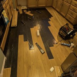 Lowe's Home Improvement - Frustrating flood cleanup in process -- water damage & floor repair!! And no dishwasher for months!