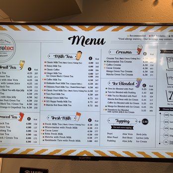 Sharetea - Menu - Coffee & Tea Near Me - Fremont, California