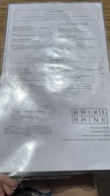 Menu photo 5 Brix Brine Ogunquit, ME