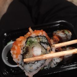 Fujiyama - Overpriced at $8.99 for six pieces, only one shrimp inside