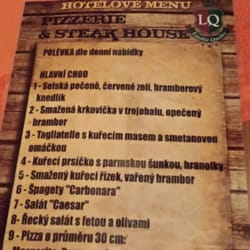 Pizzerie Lužan - Hotelove menu