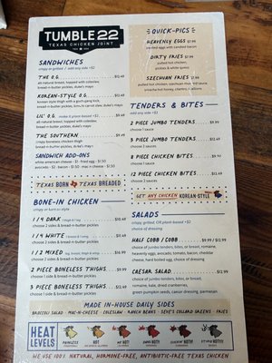 Menu photo 1 Tumble 22 Austin, TX