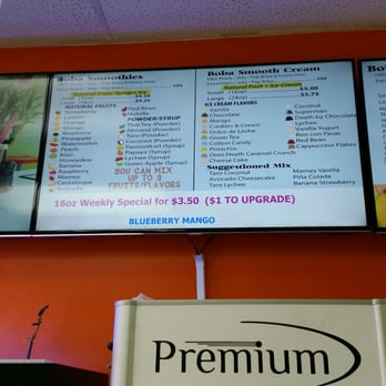 Boba World - There menu is on large, HD screens. - Coffee & Tea Near Me - Miami, Florida