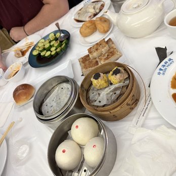 Ocean Palace - Steamed Salted Egg Lava Bao, Truffle Shu Mai, Turnip Cake, Cucumbers, Fried Pork Puff, Sticky Rice, Steamed BBQ Rice Rolls - Dim Sum Near Me - Houston, Texas Ocean Palace - Steamed Salted Egg Lava Bao, Truffle Shu Mai, Turnip Cake, Cucumbers, Fried Pork Puff, Sticky Rice, Steamed BBQ Rice Rolls - Dim Sum Near Me - Houston, Texas