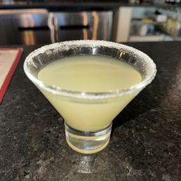 Spicy lemon drop!  Sam is the shit at making cocktails