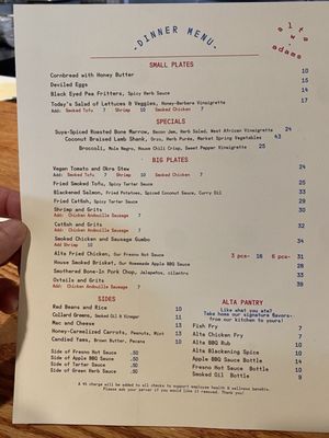 Menu photo 6 Alta Adams Los Angeles, CA