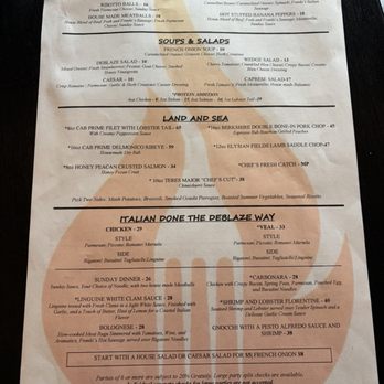DeBlaze at 131 - Menu - Steakhouses Near Me - Carnegie, Pennsylvania