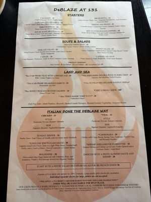 Menu photo 2 DeBlaze at 131 Carnegie, PA