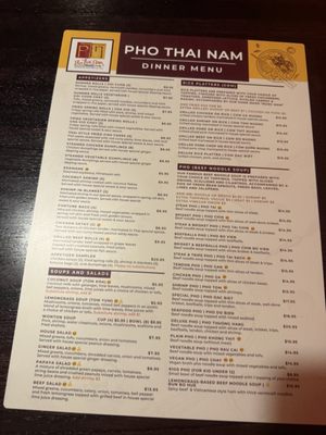 Menu photo 2 Pho Thai Nam Restaurant East Norriton, PA
