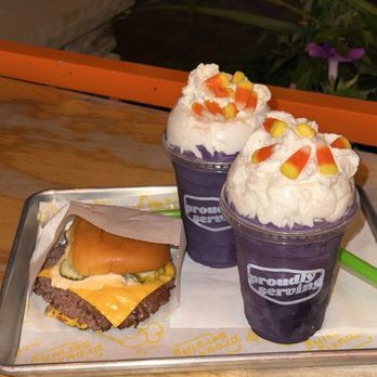 Proudly Serving - PS burger, two limited time ube shakes - Burgers Near Me - Redondo Beach, California