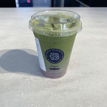 Paris Baguette - Iced Blueberry Matcha Latte (seasonal) - Bakeries Near Me - Evanston, Illinois Paris Baguette - Iced Blueberry Matcha Latte (seasonal) - Bakeries Near Me - Evanston, Illinois