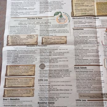 Black Bear Diner Milpitas - First half of menu - Diners Near Me - Milpitas, California