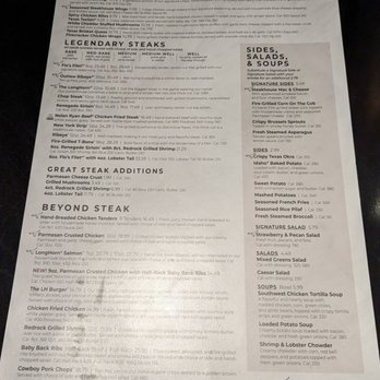 LongHorn Steakhouse - Dinner menu - Steakhouses Near Me - San Antonio, Texas LongHorn Steakhouse - Dinner menu - Steakhouses Near Me - San Antonio, Texas